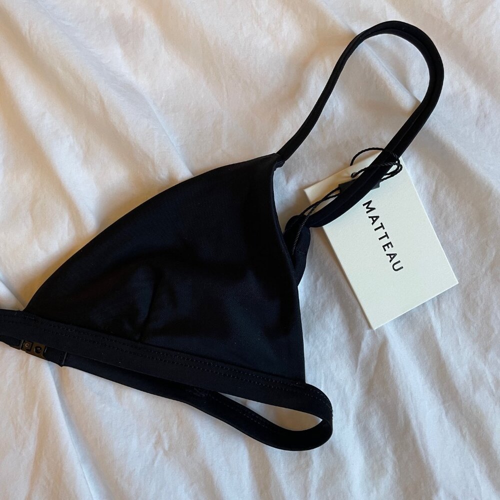 Nwt Matteau Petite Triangle Top And Bottom, Black… - image 6